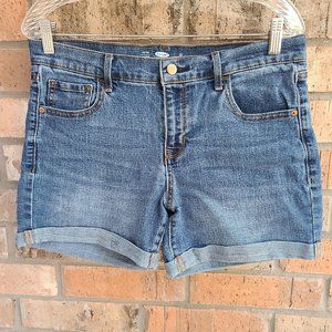 Old Navy Women's Fitted Denim Jean Shorts Cuffed